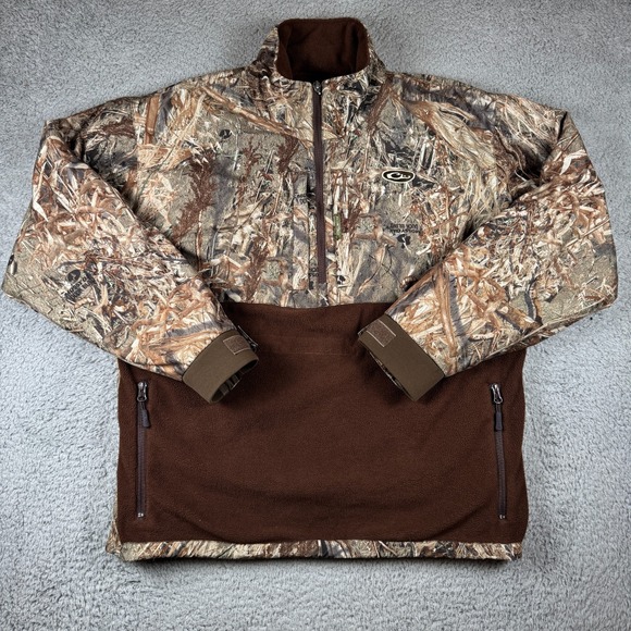 Drake Waterfowl MST Guardian Flex Sherpa Fleece Eqwader Quarter Zip Mens Large - Picture 1 of 6